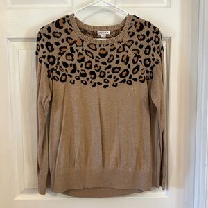 Merona (Target) leopard and tan sweater. Used. XL